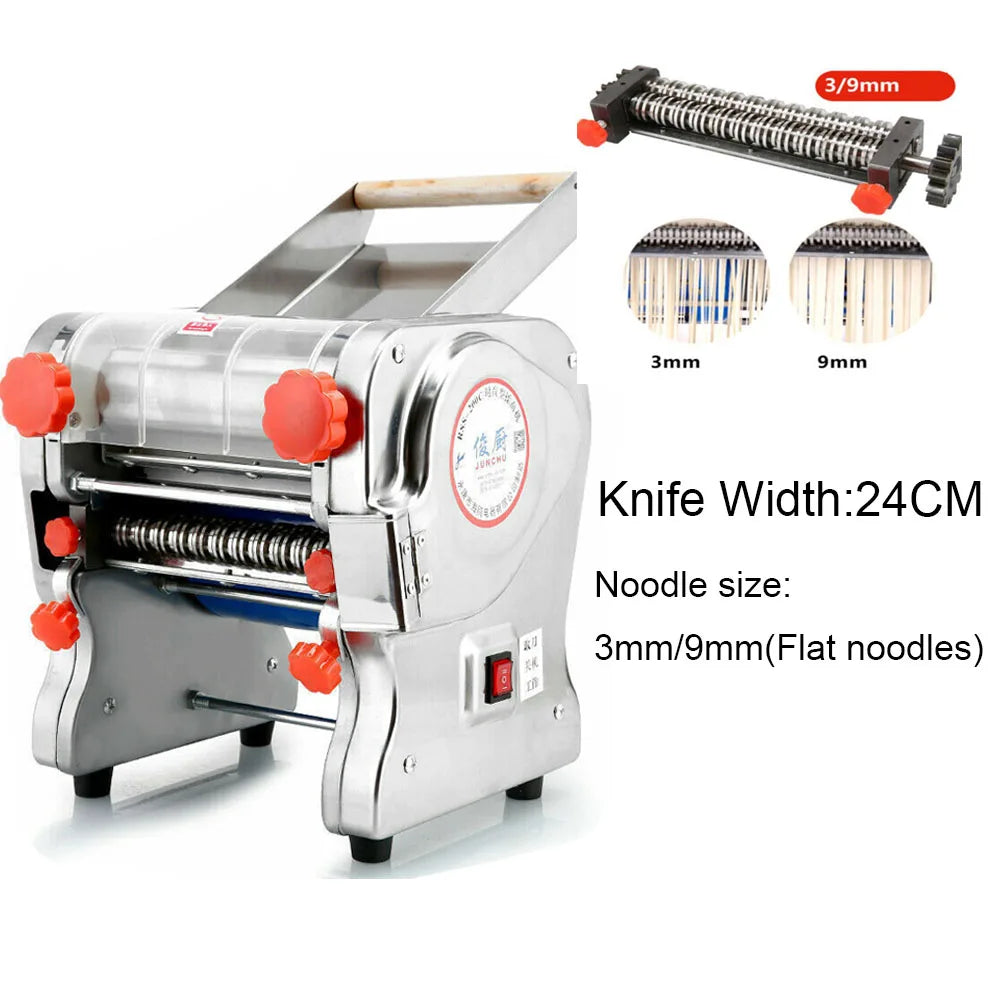 Hign-Concerned 550W Electric Pasta Maker Noodle Machine Full Stainless Steel
