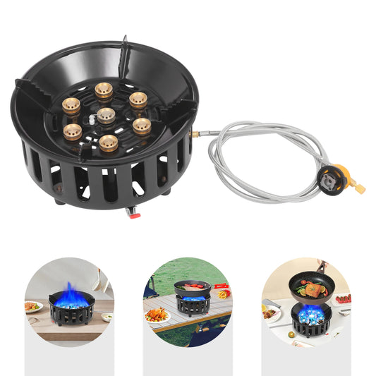 Portable Propane Butane Camping Stove With Adapters