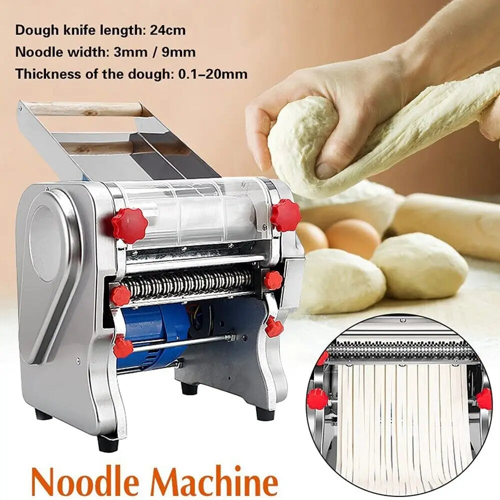 Hign-Concerned 550W Electric Pasta Maker Noodle Machine Full Stainless Steel