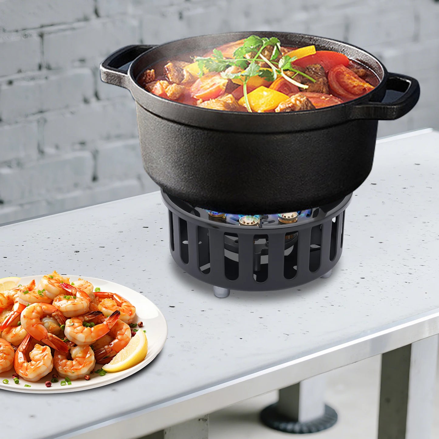 Portable Propane Butane Camping Stove With Adapters