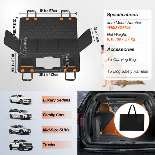 SucceBuy Back Seat Extender Dog Car Seat Cover Hammock