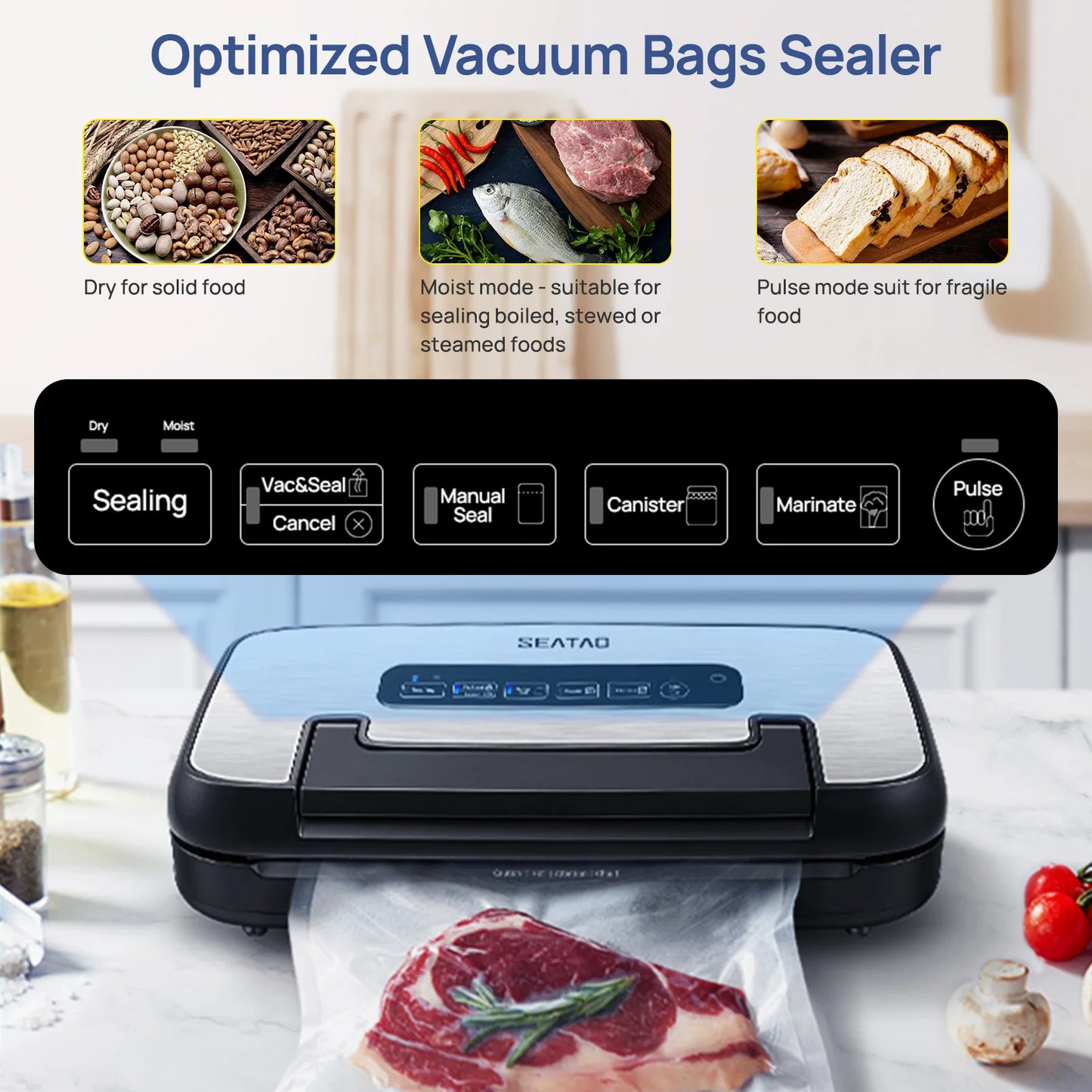 SEATAO VH5156 Vacuum Sealer, Automatic Multi-Functional