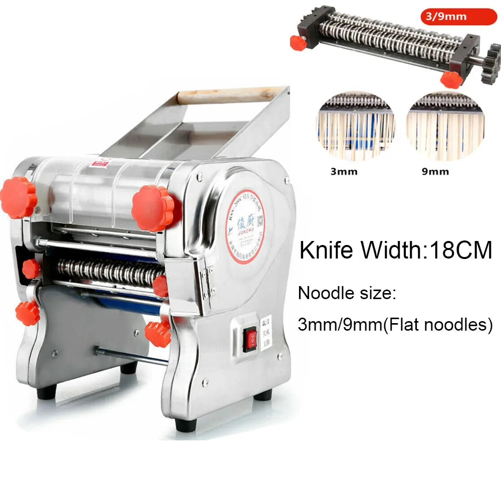 Hign-Concerned 550W Electric Pasta Maker Noodle Machine Full Stainless Steel