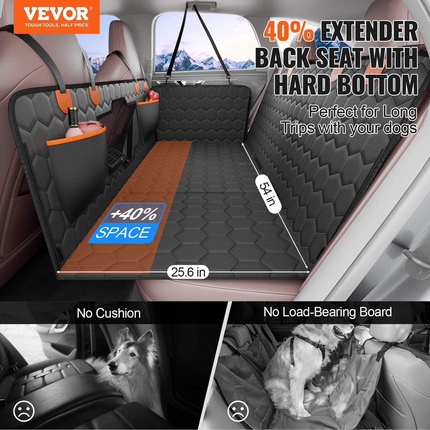 SucceBuy Back Seat Extender Dog Car Seat Cover Hammock