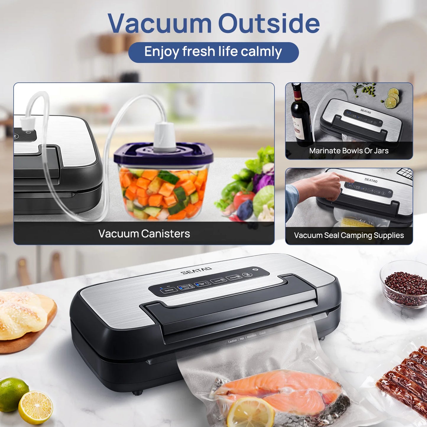 SEATAO VH5156 Vacuum Sealer, Automatic Multi-Functional