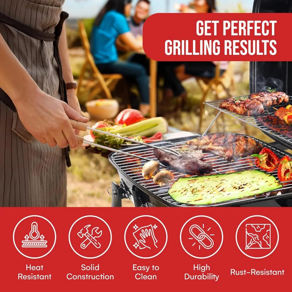 Compact Foldable Charcoal Grill for Camping Outdoor Picnic Tailgate Backyard Cooking