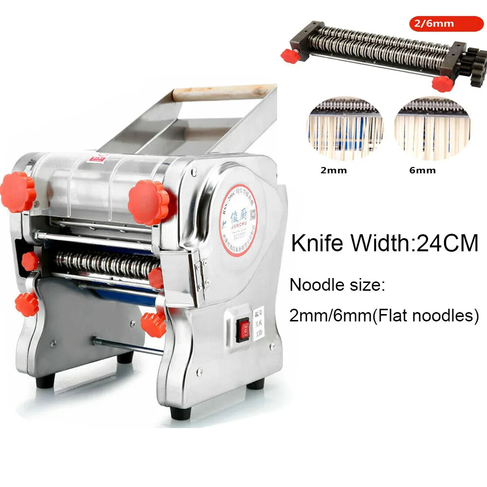 Hign-Concerned 550W Electric Pasta Maker Noodle Machine Full Stainless Steel