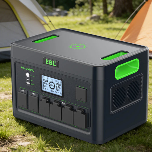 2400W Portable Power Station Generator 1843Wh Capacity Pure Sine Wave AC Output Emergency Backup Battery for Home Outdoor Use