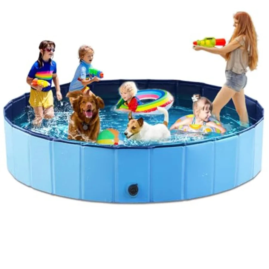 Foldable Dog Pet Bath Pool Collapsible Dog Pet Pool Bathing Tub Kiddie Pool Doggie Wading Pool for Puppy Small Medium Large Dog