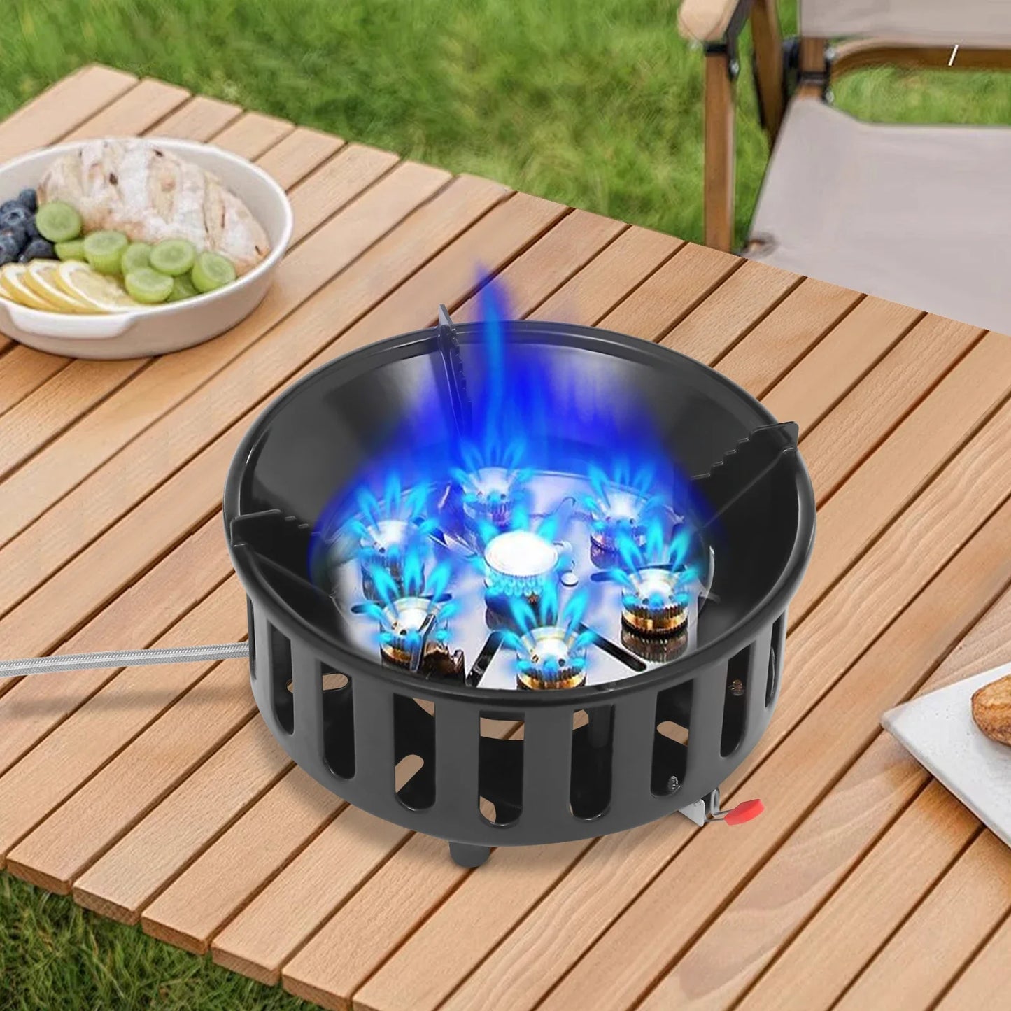 Portable Propane Butane Camping Stove With Adapters