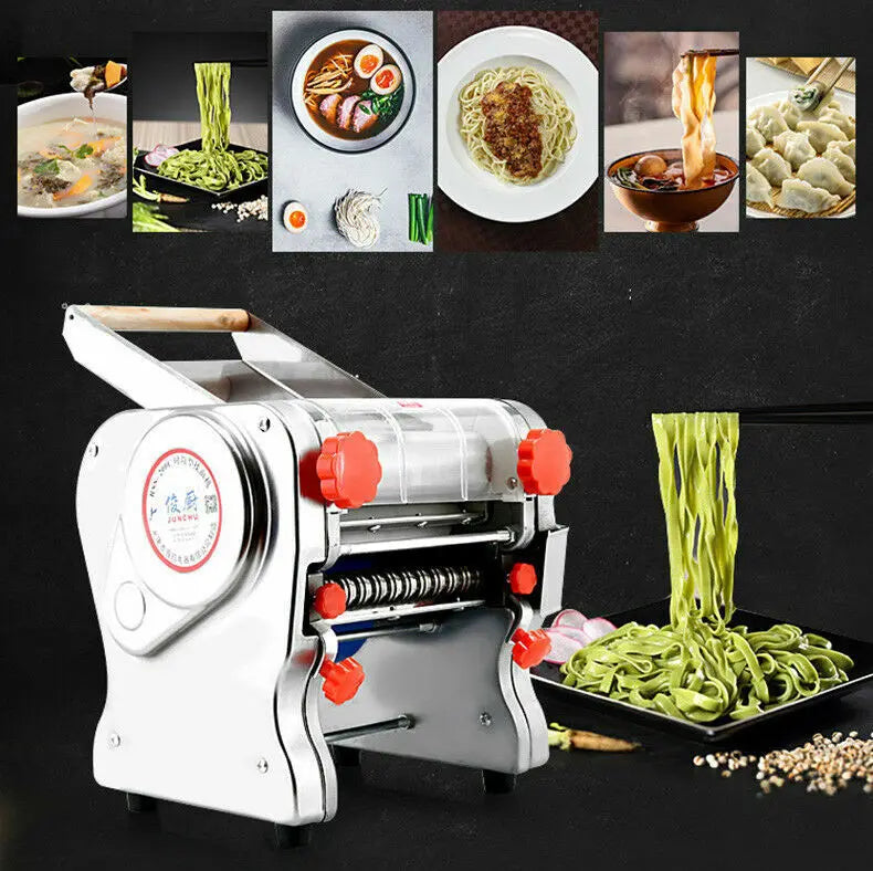 Hign-Concerned 550W Electric Pasta Maker Noodle Machine Full Stainless Steel