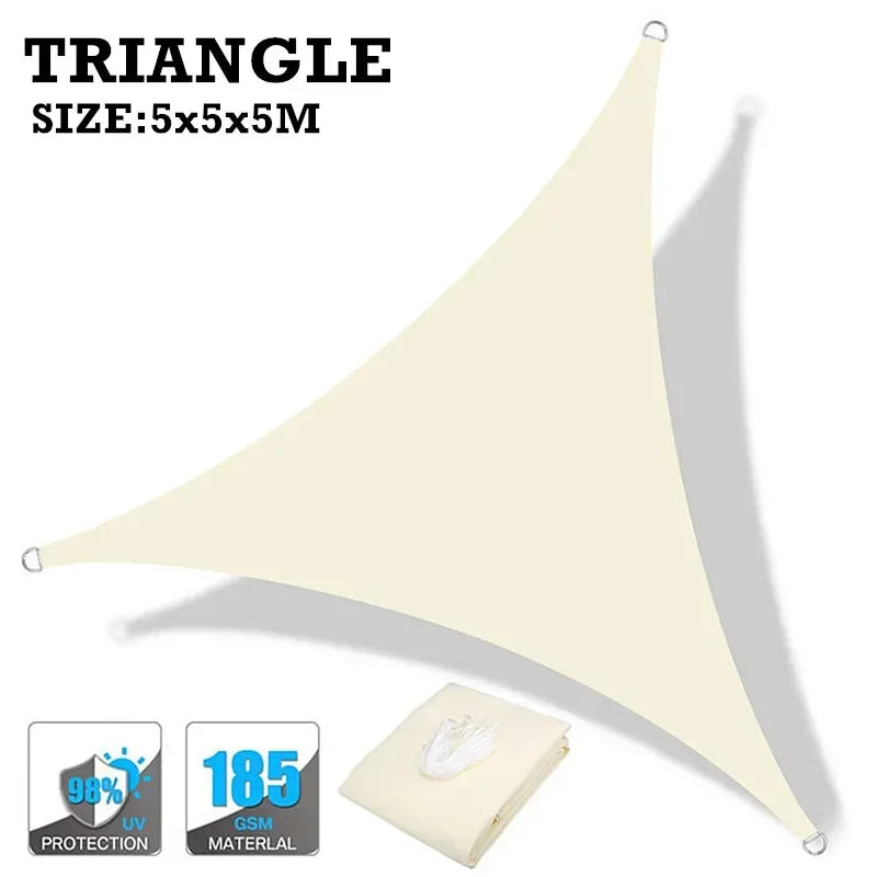 160GSM Waterproof Awning Sunshade Sun Shade Sail For Outdoor Garden Beach Camping Patio Pool Sun Canopy Tent Sun Shelter