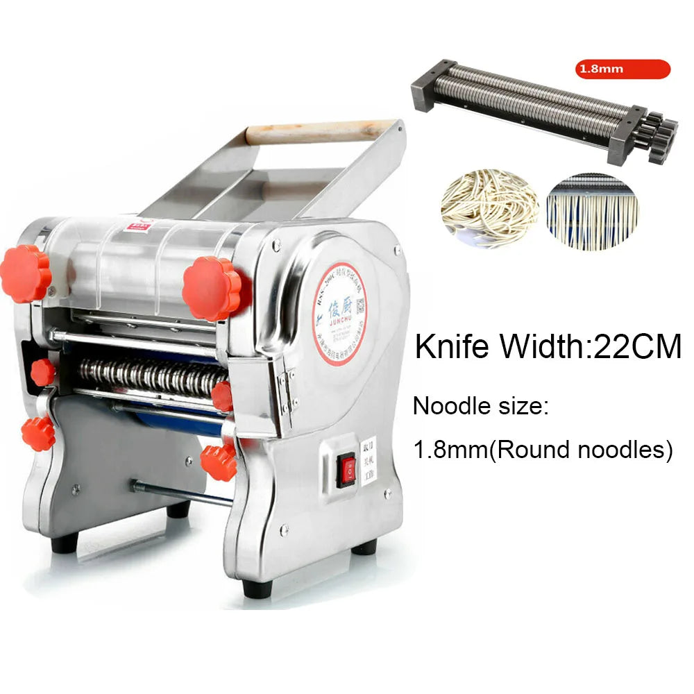 Hign-Concerned 550W Electric Pasta Maker Noodle Machine Full Stainless Steel