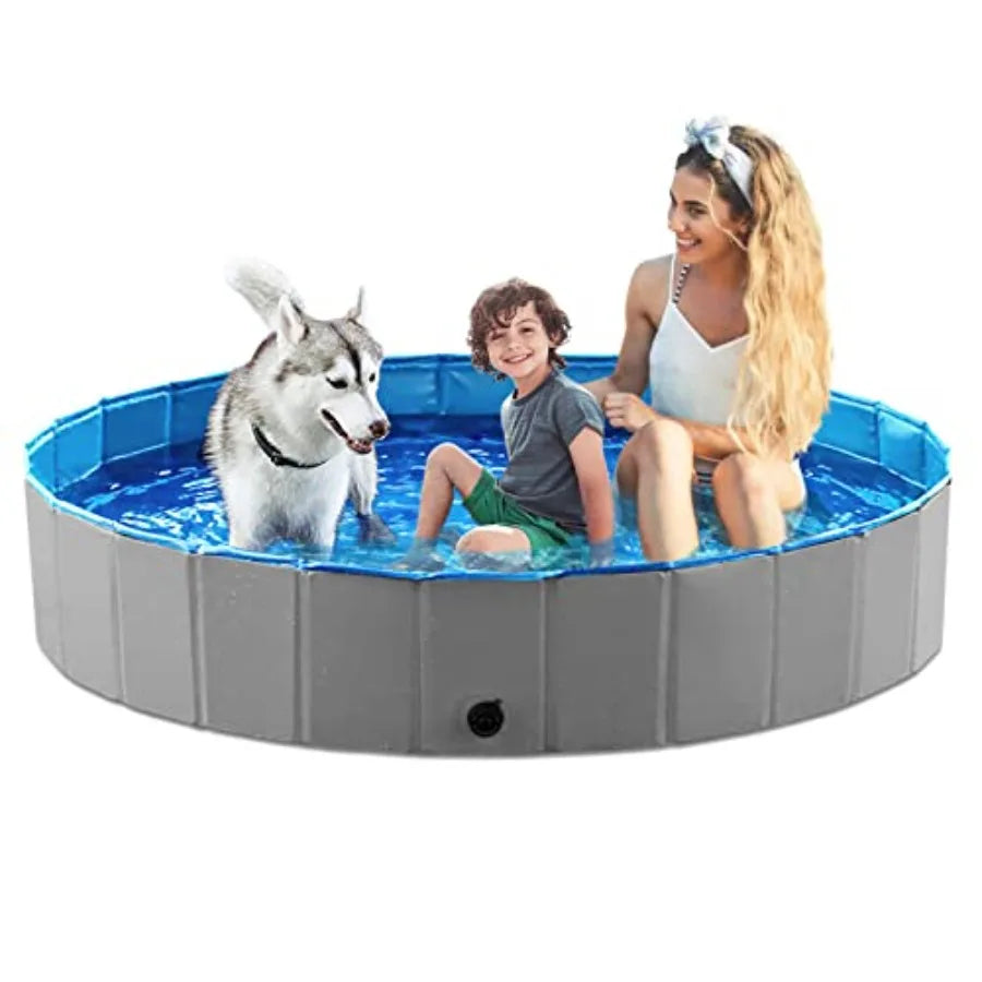 Foldable Dog Pet Bath Pool Collapsible Dog Pet Pool Bathing Tub Kiddie Pool Doggie Wading Pool for Puppy Small Medium Large Dog